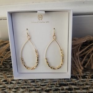 House of Harlow 1960 Beaded Hoops NIB